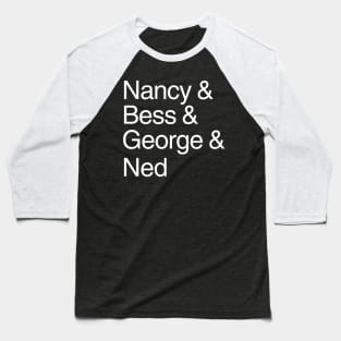 Nancy Drew Name List Baseball T-Shirt